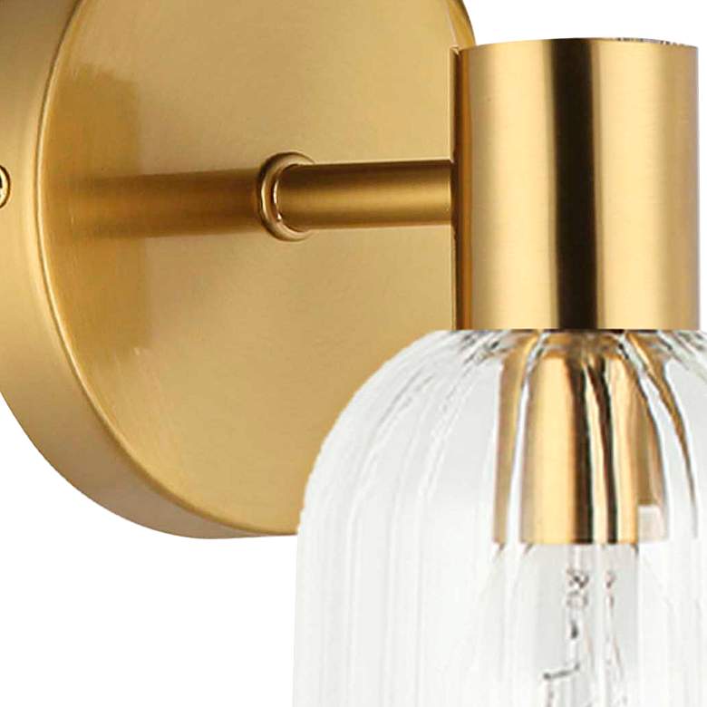 Image 2 Vienna 8" High Aged Brass Wall Sconce more views