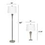 Vienna Brushed Nickel 3-Piece Floor and Table Lamp Set