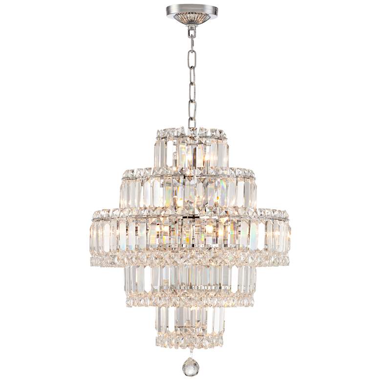 Image 3 Vienna Full Spectrum 18 1/2 inch  Magnificence 18-Light Crystal Chandelier more views