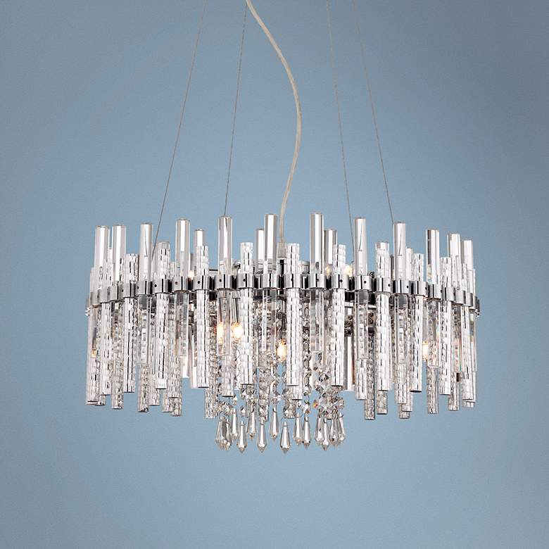 Image 1 Vienna Full Spectrum 18 inch Wide Crystal and Chrome Chandelier