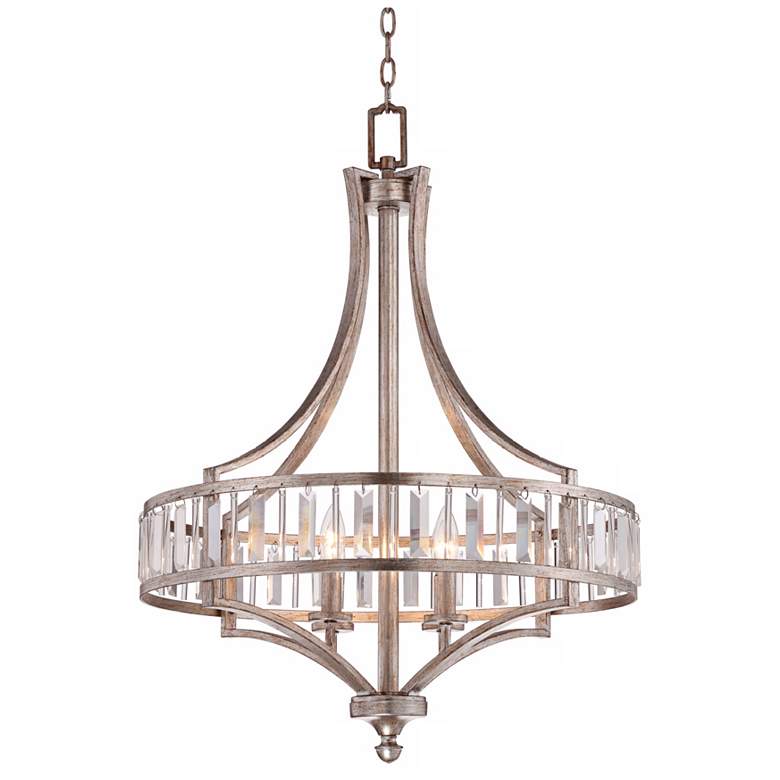 Image 5 Vienna Full Spectrum  24 inch Wide Soft Silver 4-Light Crystal Chandelier more views