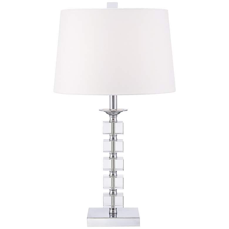 Image 3 Vienna Full Spectrum 25" Modern Stacked Cubes Crystal Table Lamp more views