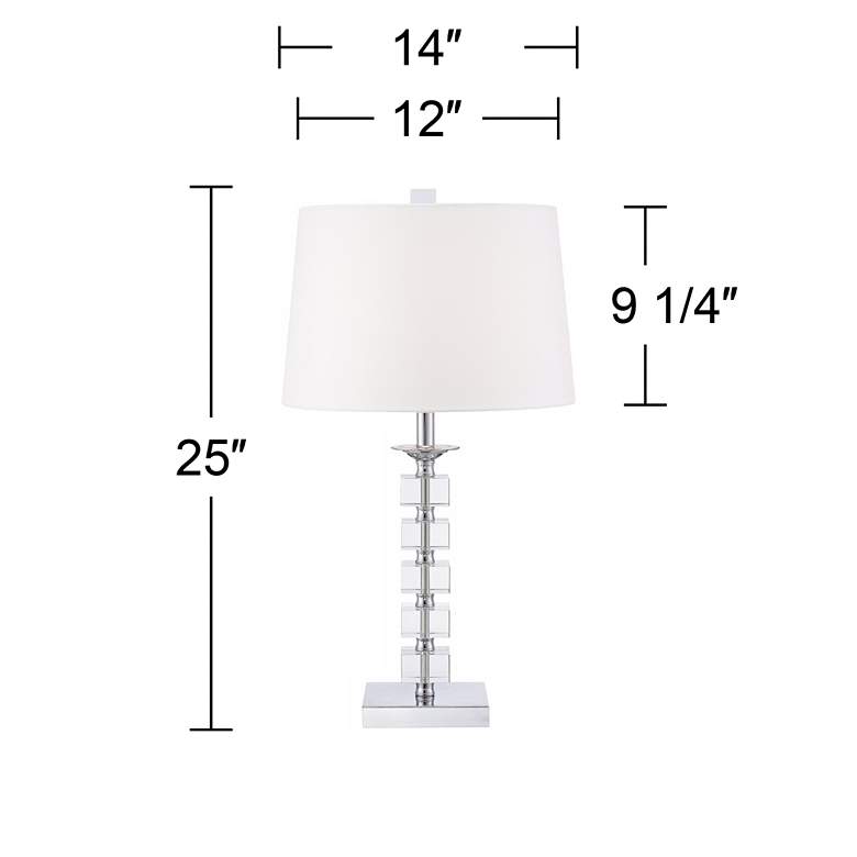 Image 4 Vienna Full Spectrum 25" Modern Stacked Cubes Crystal Table Lamp more views