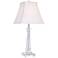Vienna Full Spectrum 25" Tapered Glass Crystal Column Table Lamp
