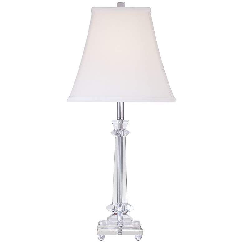 Image 5 Vienna Full Spectrum 25" Tapered Glass Crystal Column Table Lamp more views