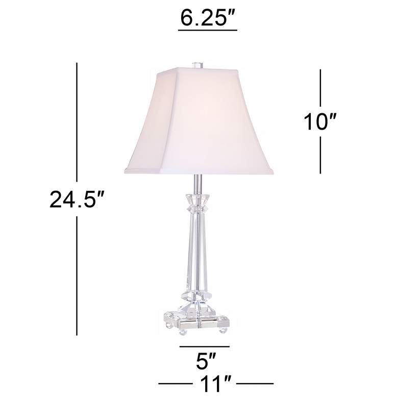 Image 7 Vienna Full Spectrum 25" Tapered Glass Crystal Column Table Lamp more views
