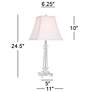 7_Vienna Full Spectrum 25" Tapered Glass Crystal Column Table Lamp more views