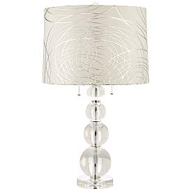 Image3 of Vienna Full Spectrum 26 1/2" Silver Circles Crystal Spheres Table Lamp