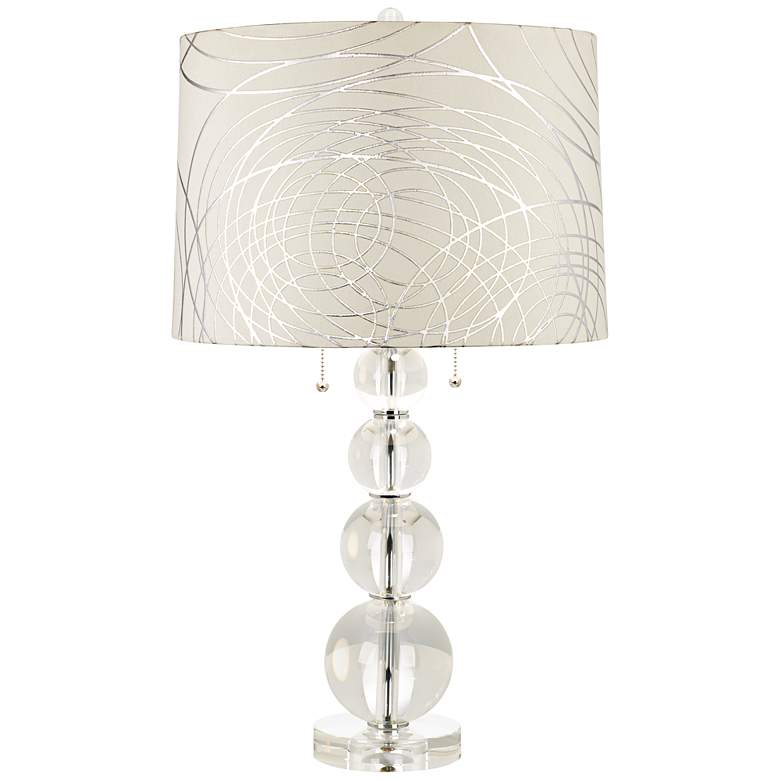 Image 3 Vienna Full Spectrum 26 1/2" Silver Circles Crystal Spheres Table Lamp