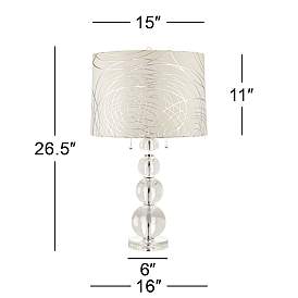 Image5 of Vienna Full Spectrum 26 1/2" Silver Circles Crystal Spheres Table Lamp more views
