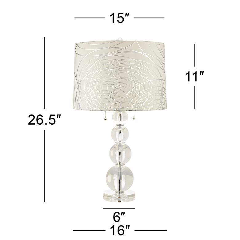 Image 5 Vienna Full Spectrum 26 1/2" Silver Circles Crystal Spheres Table Lamp more views