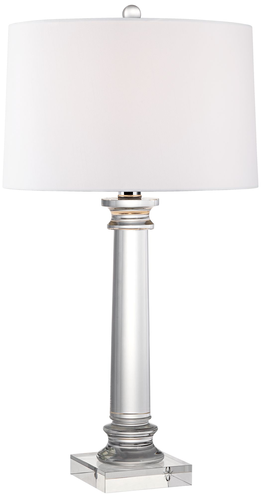 Crystal column deals table lamp