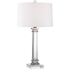 Image3 of Vienna Full Spectrum 28 1/2" Clear Crystal Glass Column Table Lamp
