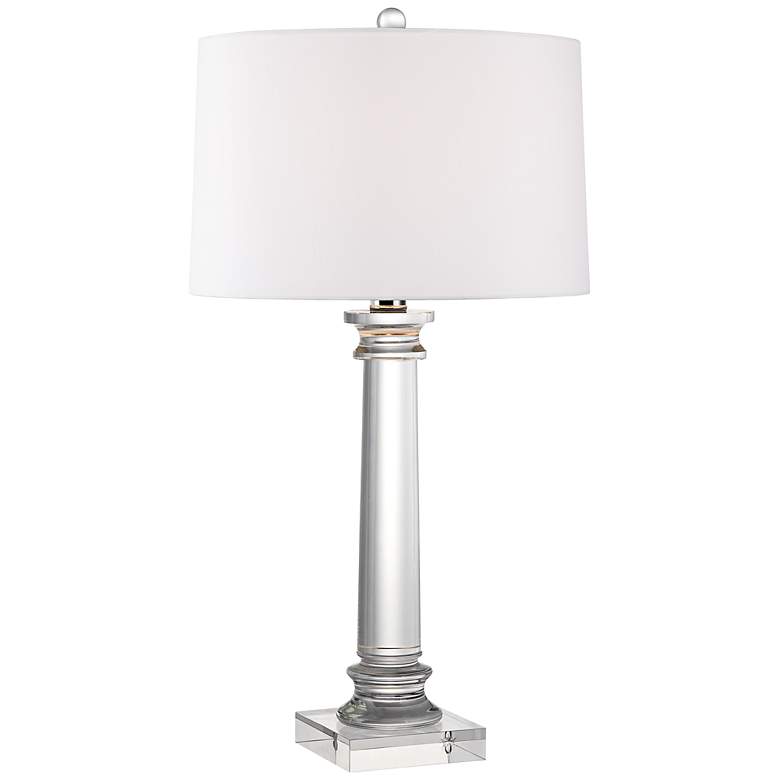 Image 3 Vienna Full Spectrum 28 1/2" Clear Crystal Glass Column Table Lamp
