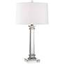 Vienna Full Spectrum 28 1/2" Clear Crystal Glass Column Table Lamp in scene
