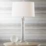 Vienna Full Spectrum 28 1/2" Clear Crystal Glass Column Table Lamp in scene