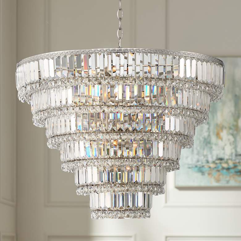 Image 1 Vienna Full Spectrum 28 1/2 inch Magnificence 21-Light Crystal Chandelier