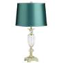 2_Vienna Full Spectrum 28 3/4" High Crystal Table Lamp with Teal Shade