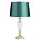Vienna Full Spectrum 28 3/4" High Crystal Table Lamp with Teal Shade