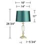 6_Vienna Full Spectrum 28 3/4" High Crystal Table Lamp with Teal Shade more views