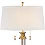 3_Vienna Full Spectrum 31 1/2" Brass and Crystal Lamp with Round Riser more views