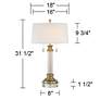 6_Vienna Full Spectrum 31 1/2" Brass and Crystal Lamp with Round Riser more views