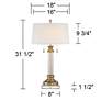 7_Vienna Full Spectrum 31 1/2" Brass and Crystal Lamp with Square Riser more views