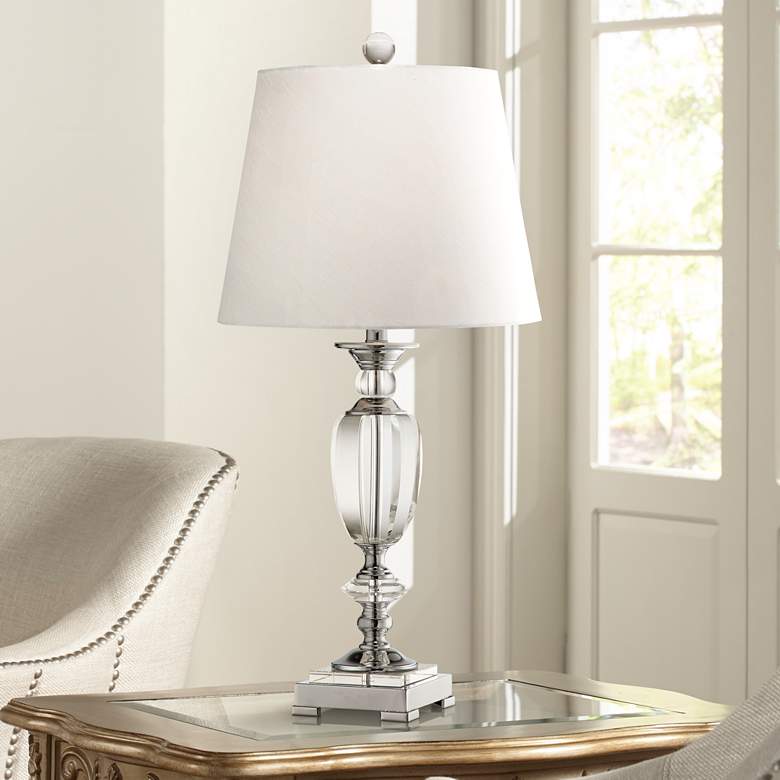 Image 1 Vienna Full Spectrum 31 inch Beveled Urn Traditional Crystal Table Lamp