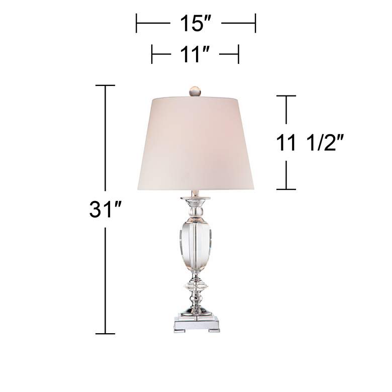 Image 4 Vienna Full Spectrum 31 inch Beveled Urn Traditional Crystal Table Lamp more views
