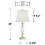 Vienna Full Spectrum 31" Brass and Crystal Lamp with Cord Dimmer