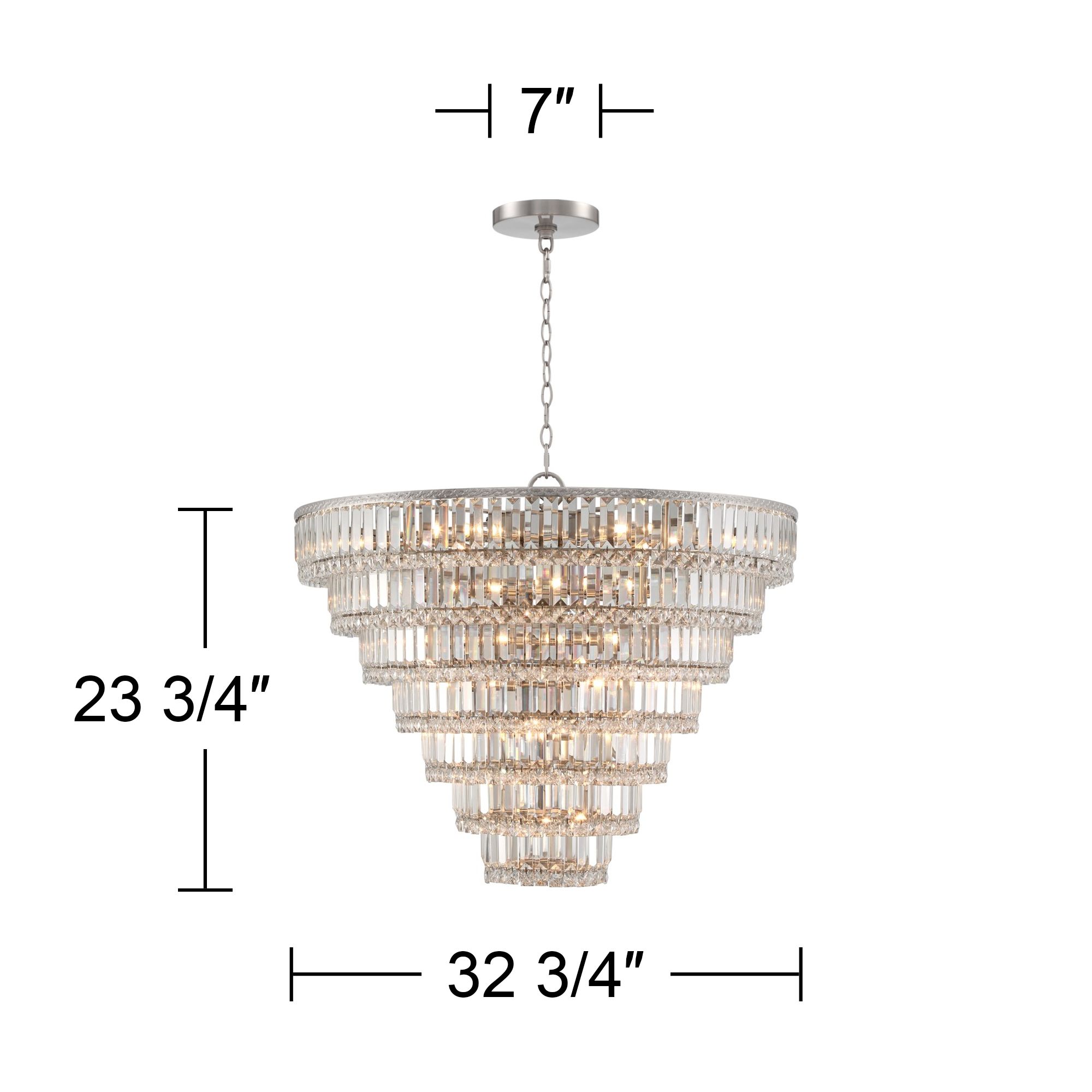 Watch A Video About the Magnificence Nickel Crystal 29 Light LED Chandelier
