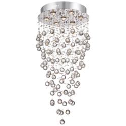 Vienna Full Spectrum Aida 17 3/4&quot; Wide Pouring Crystal LED Chandelier