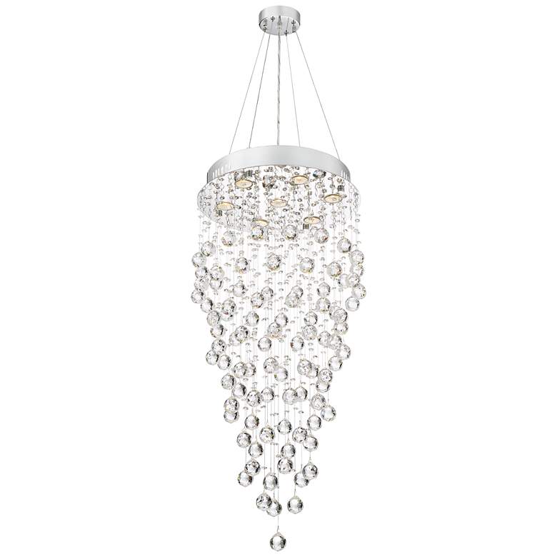 Image 2 Vienna Full Spectrum Aida 18 inch Wide Pouring Crystal Bubble Chandelier