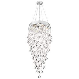Image2 of Vienna Full Spectrum Aida 18" Wide Pouring Crystal Bubble Chandelier