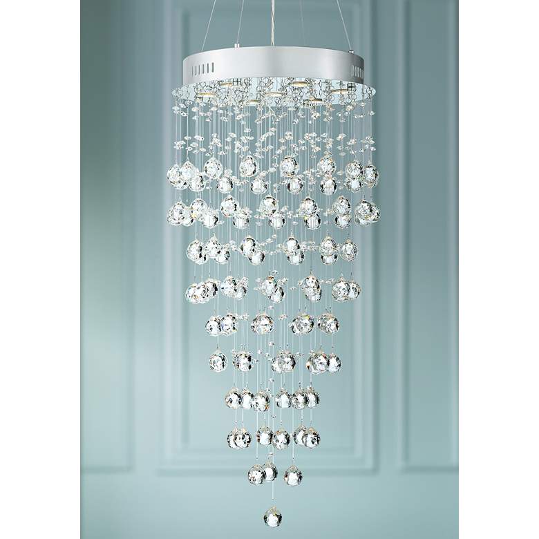 Image 1 Vienna Full Spectrum Aida 18" Wide Pouring Crystal Bubble Chandelier