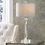 Vienna Full Spectrum Aline 26 1/2" Gray and Crystal Traditional Lamp in scene