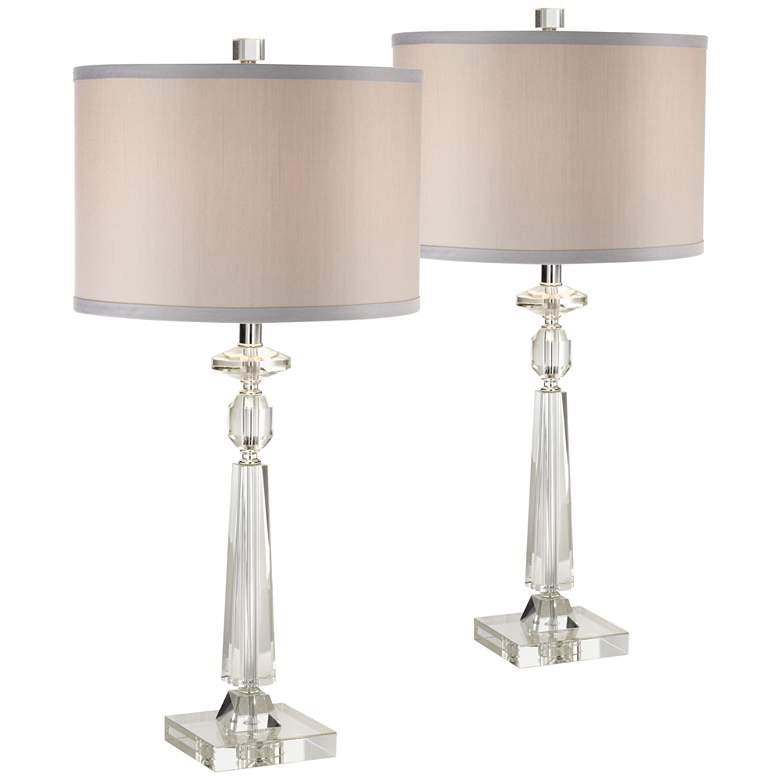 Image 2 Vienna Full Spectrum Aline 27" Crystal Table Lamps Set of 2
