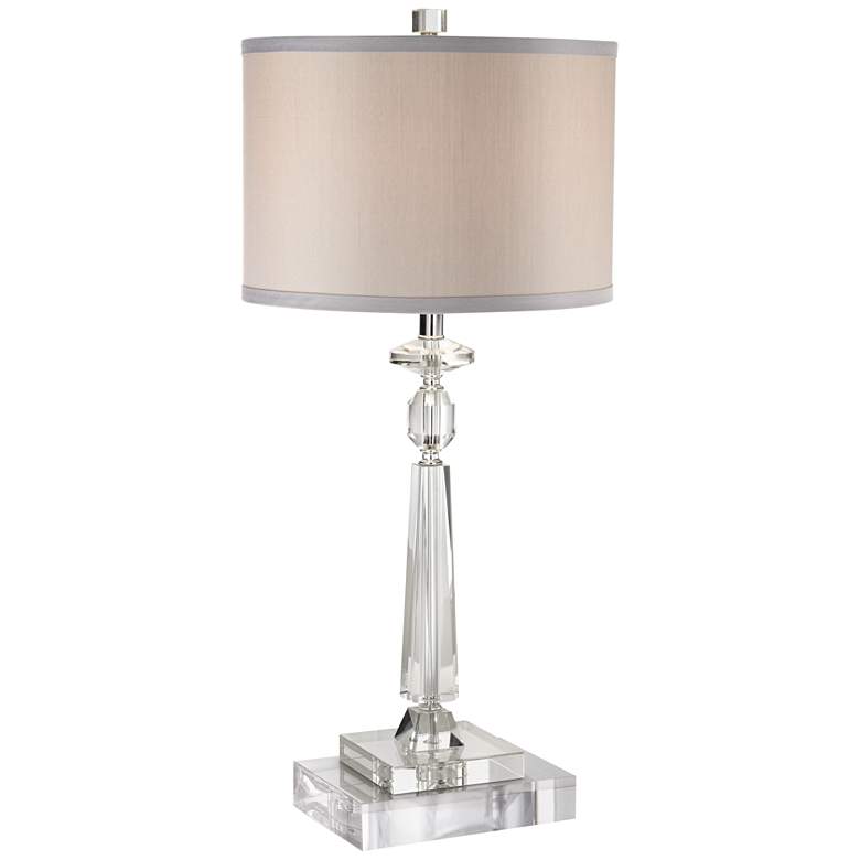 Image 1 Vienna Full Spectrum Aline 28" Crystal Lamp with Square Riser