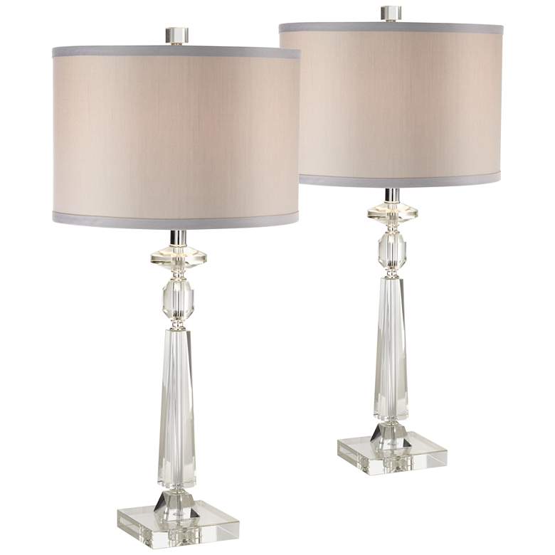 Image 2 Vienna Full Spectrum Aline Crystal Table Lamps Set of 2