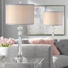 Image1 of Vienna Full Spectrum Aline Crystal Table Lamps Set of 2