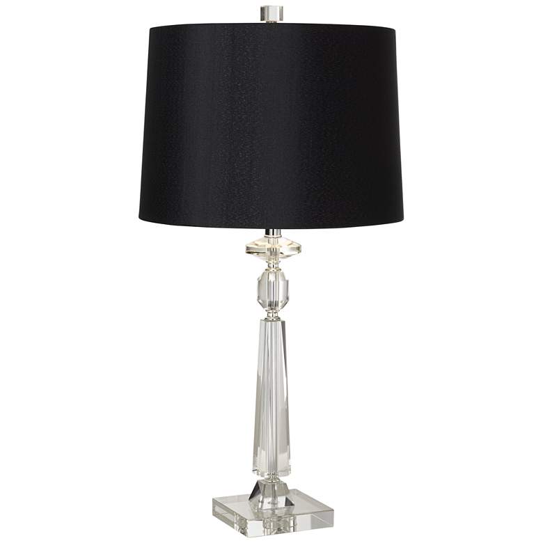 Image 2 Vienna Full Spectrum Aline Modern Crystal Table Lamp with Black Shade