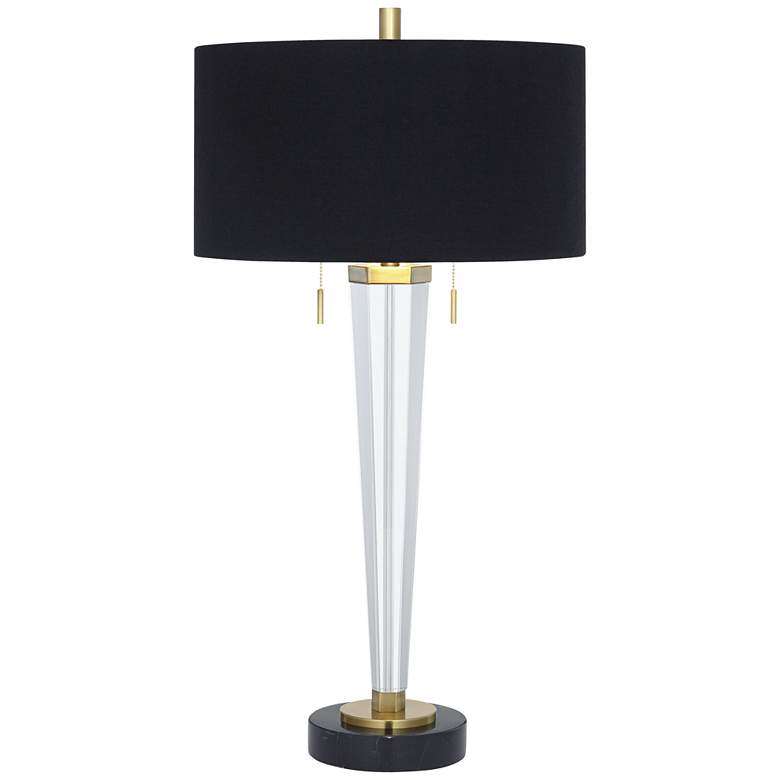 Image 2 Vienna Full Spectrum Belle 33 1/4" Marble and Crystal Table Lamp