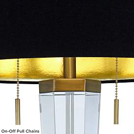 Image5 of Vienna Full Spectrum Belle 33 1/4" Marble and Crystal Table Lamp more views