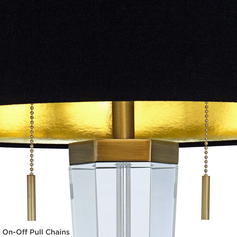 Image 5 Vienna Full Spectrum Belle 33 1/4" Marble and Crystal Table Lamp more views