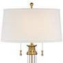 Vienna Full Spectrum Brass and Crystal Traditional Lamp with Acrylic Riser