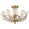 Vienna Full Spectrum Brielle 18 1/2" Brass and Crystal Ceiling Light
