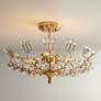 3_Vienna Full Spectrum Brielle 18 1/2" Brass and Crystal Ceiling Light