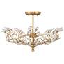 7_Vienna Full Spectrum Brielle 18 1/2" Brass and Crystal Ceiling Light more views