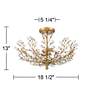 Watch A Video About the Brielle 4 Light Brass Branch and Crystal Ceiling Light