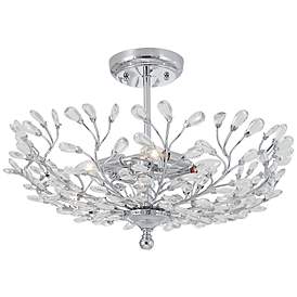 Image2 of Vienna Full Spectrum Brielle 18 1/2" Glass and Chrome Ceiling Light